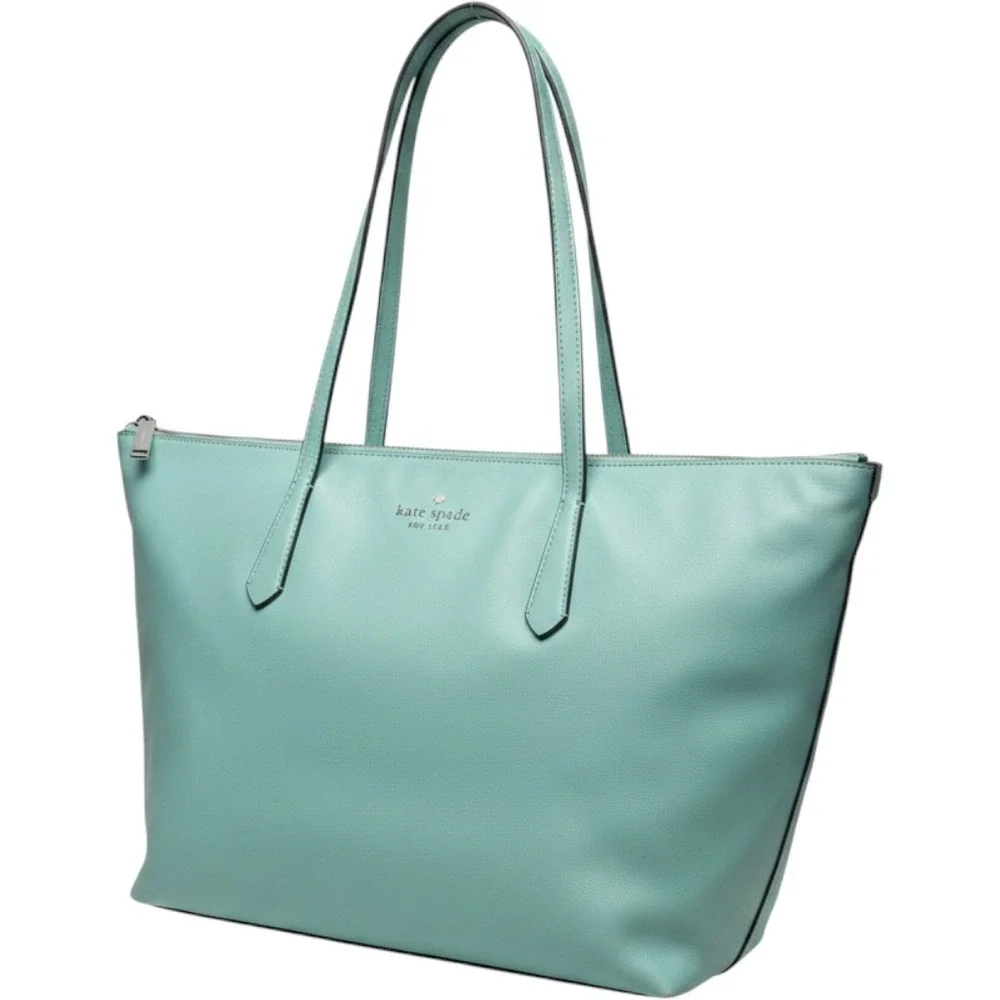 Kate Spade New York Mint Green Nylon Tote with Dual Straps. 14×11×6.